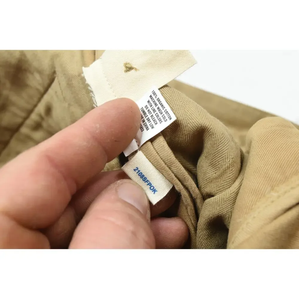 Taylor Stitch Chino Pants Mens 33 (34x35) Beige Straight Leg Slim Fit Cotton